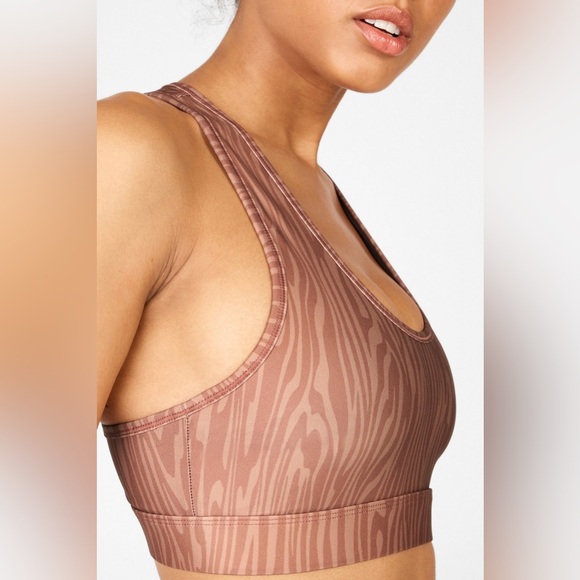 Fabletics Sage Printed Medium Impact Sports Bra EUC Size Large - Picture 2 of 6